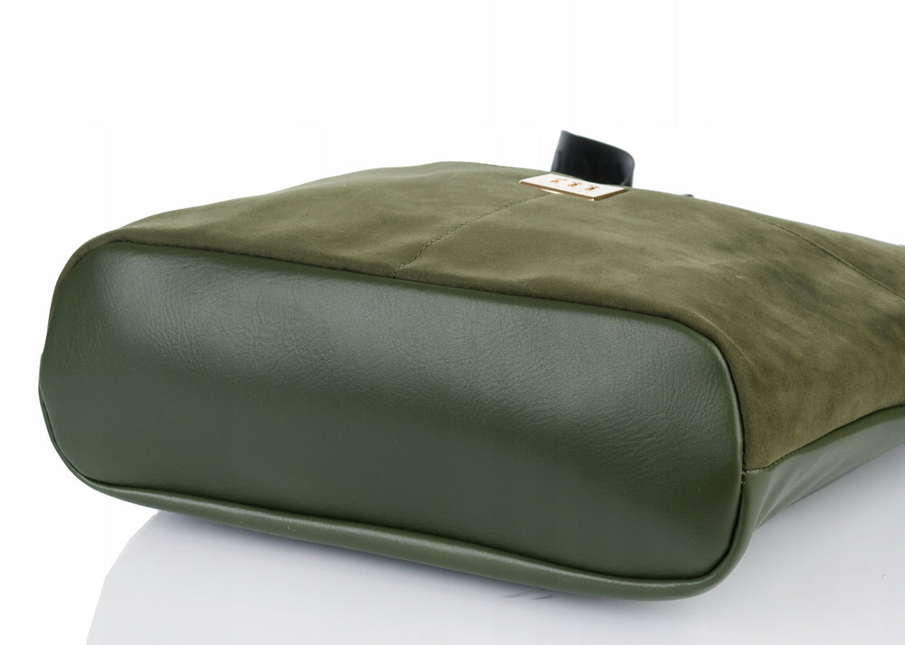 Torba shopper damska Monnari zamszowa – zielona