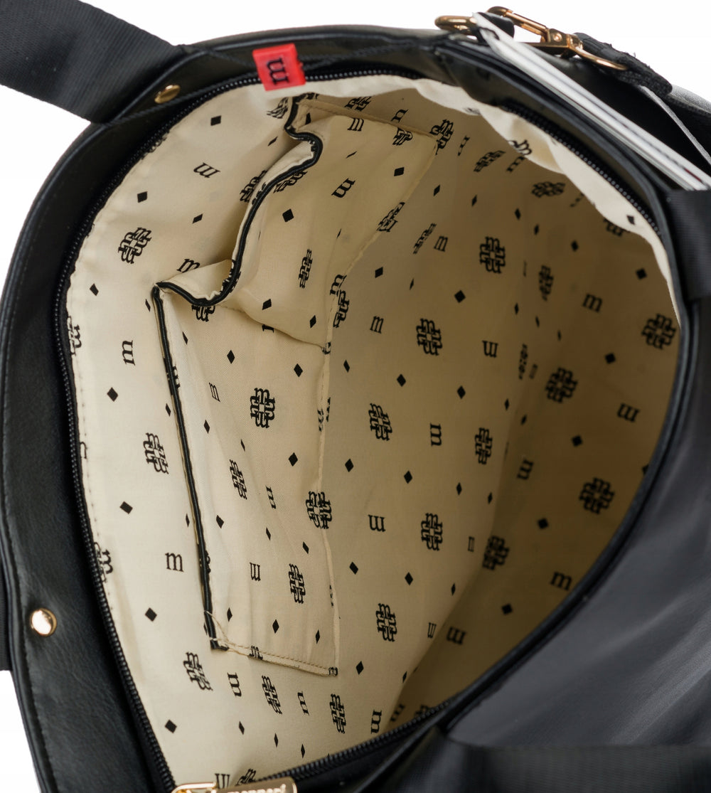 Torba shopper damska Monnari zamszowa – czarna