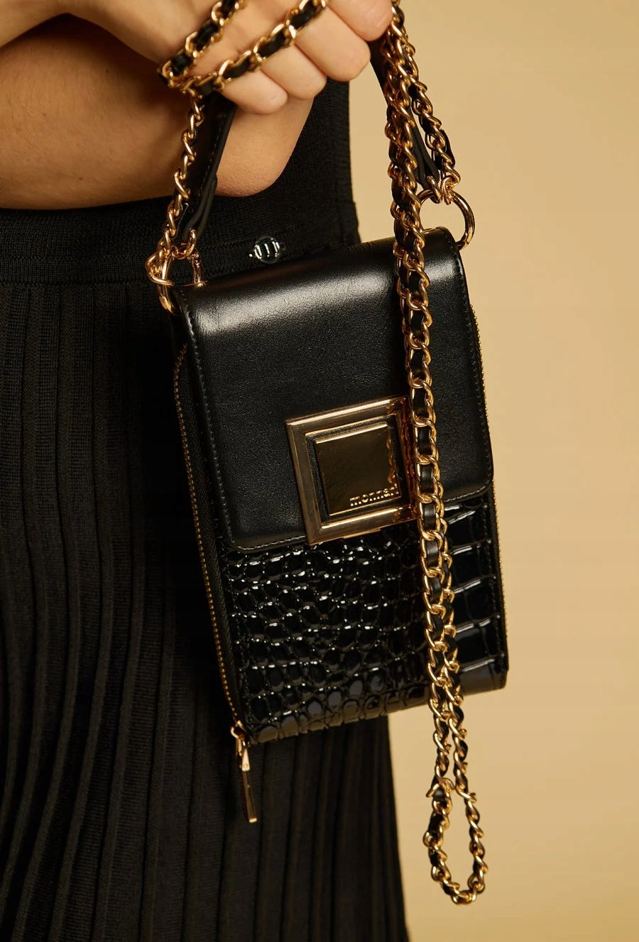 Torebka na telefon Monnari, listonoszka phone bag – czarna