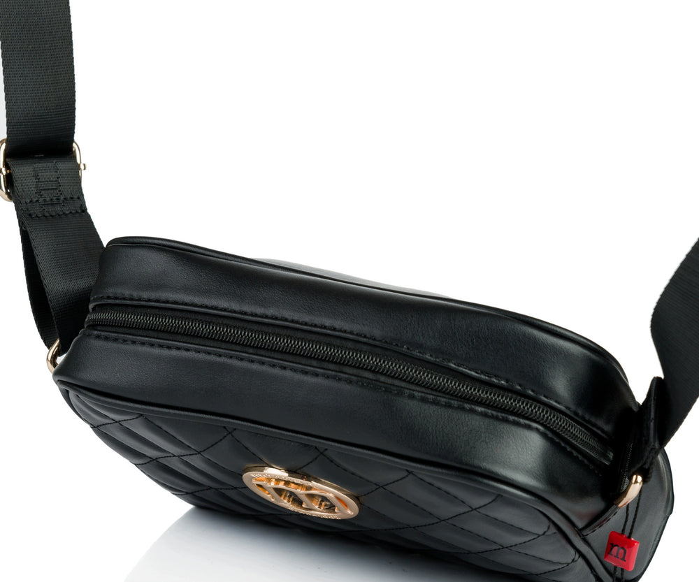 Listonoszka crossbody Monnari pikowana – czarna