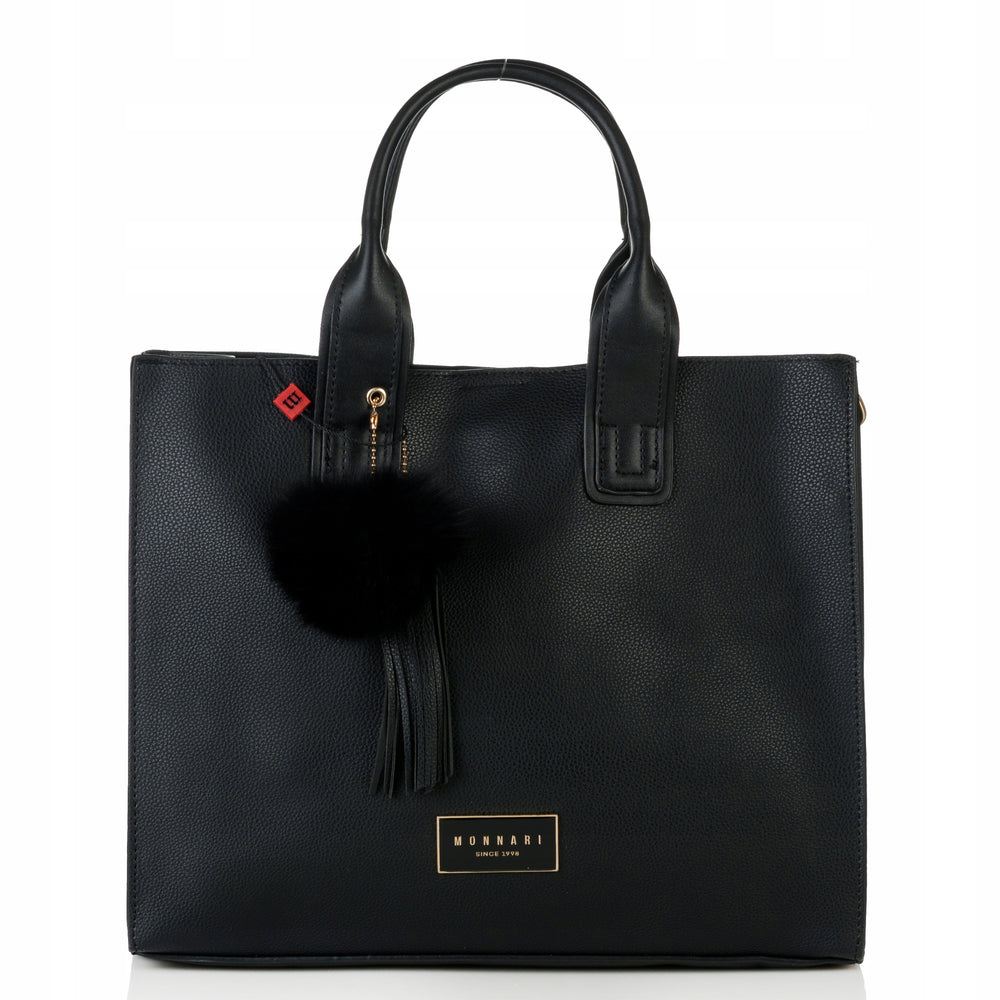 Torba shopper Monnari z pomponem, miejska