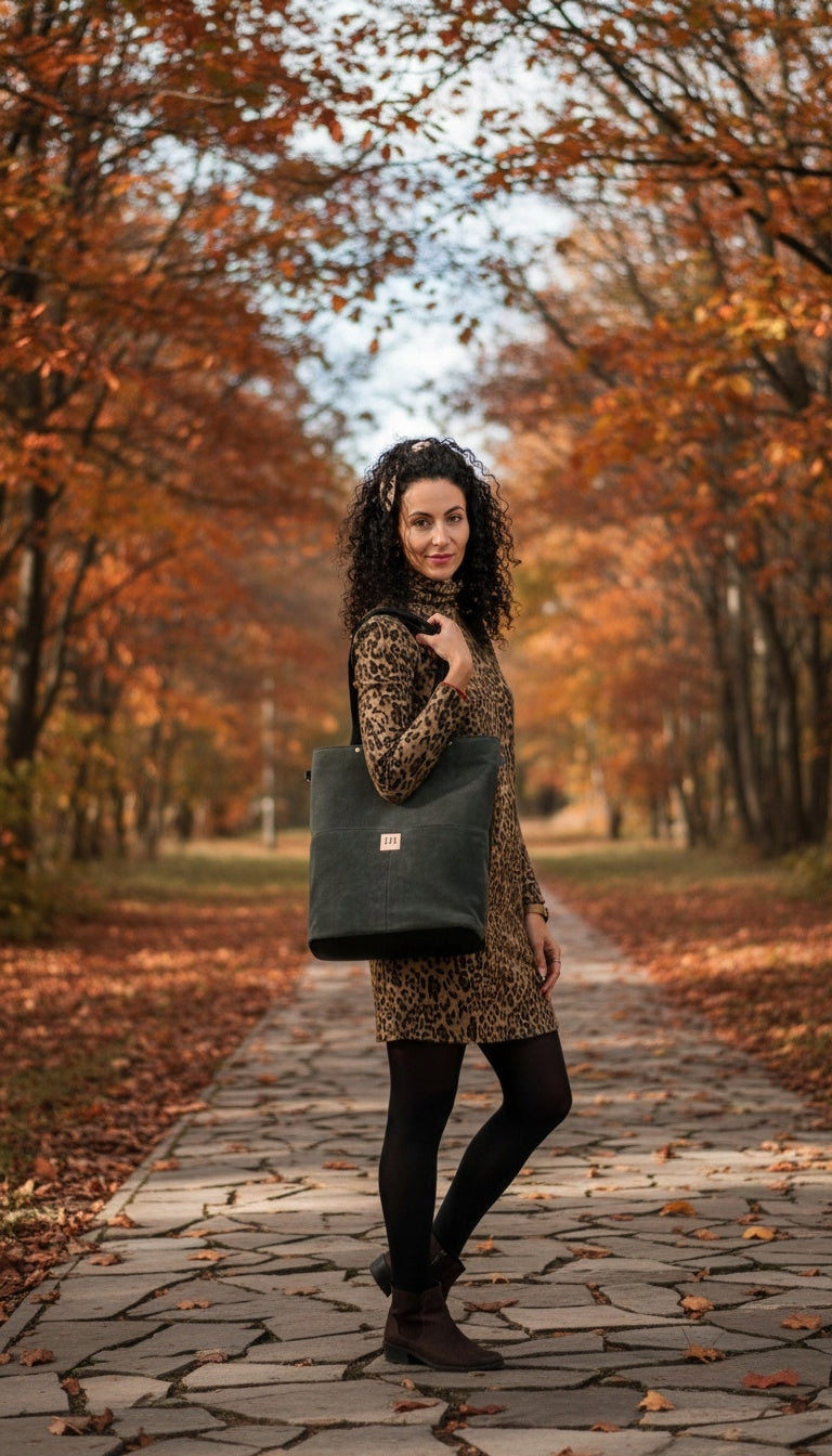 Torba shopper damska Monnari zamszowa – czarna