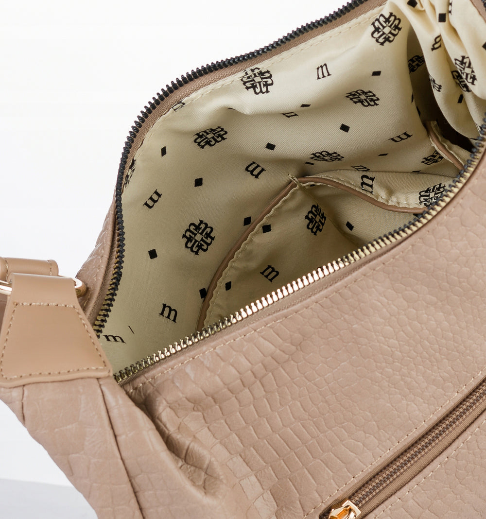 Torebka worek shopper damska Monnari na ramię – nude