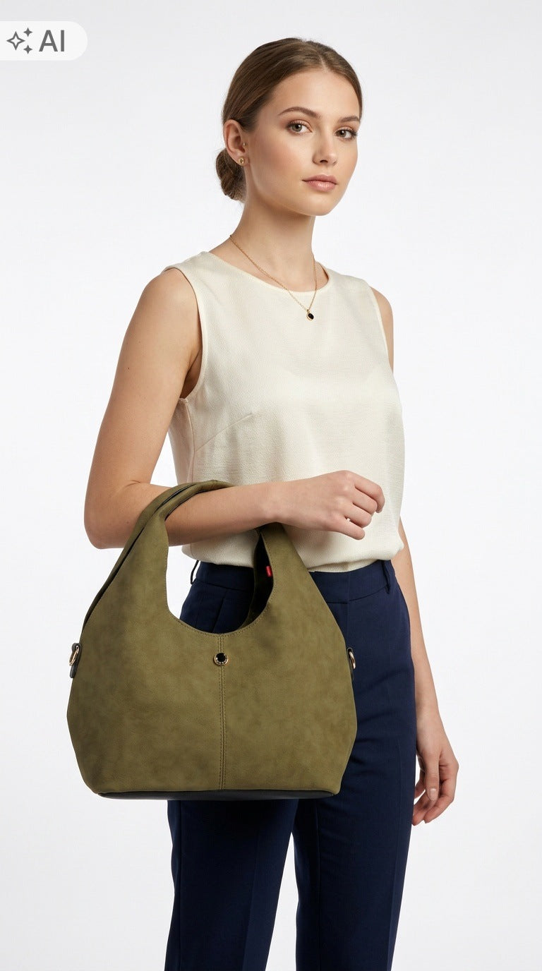 Torebka shopper z listonoszką 2w1 Monnari – zielona